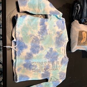 Justice Active Blue Tie-Dye Sweatshirt